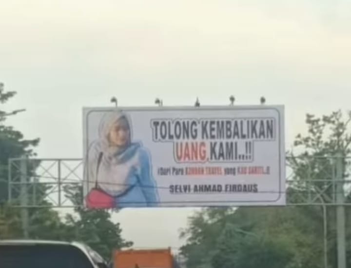 Bos Travel yang Viral Fotonya Dipasang di Billboard Makassar akan Segera Diperiksa Polisi 